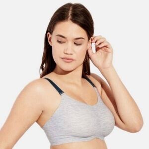 [3] Knix Evolution Bra Unlined Nude Grey Stripe Reversible EUC